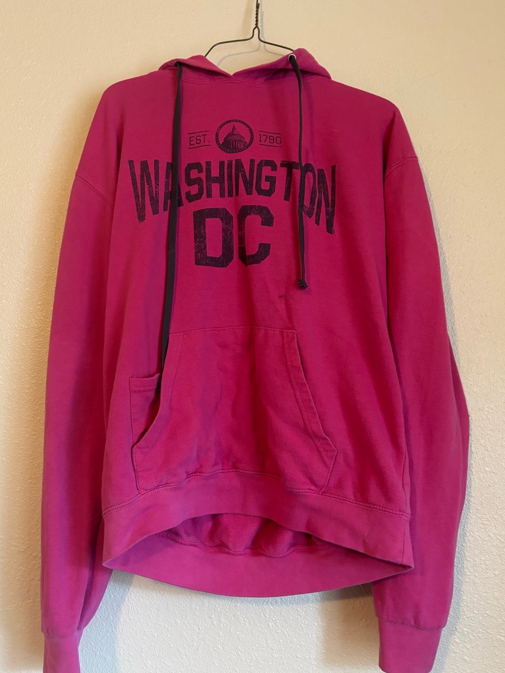 Women's Hot Pink Washington DC Hooded Pullover